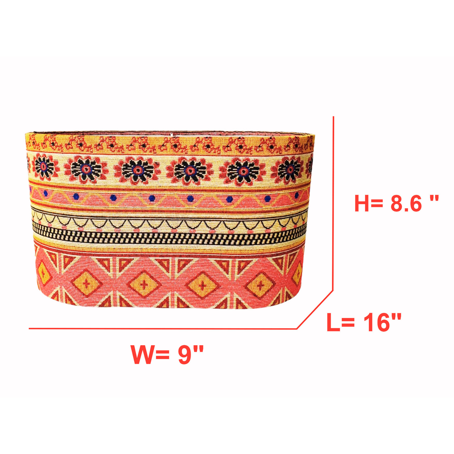 CD143- H 8.6" X L 16" X W9";  Oval  Lamp Shade; Handmade Lamp Shades, Lamp shade for table lamp; Vintage Lamp Shade; Fabric lamp Shade.