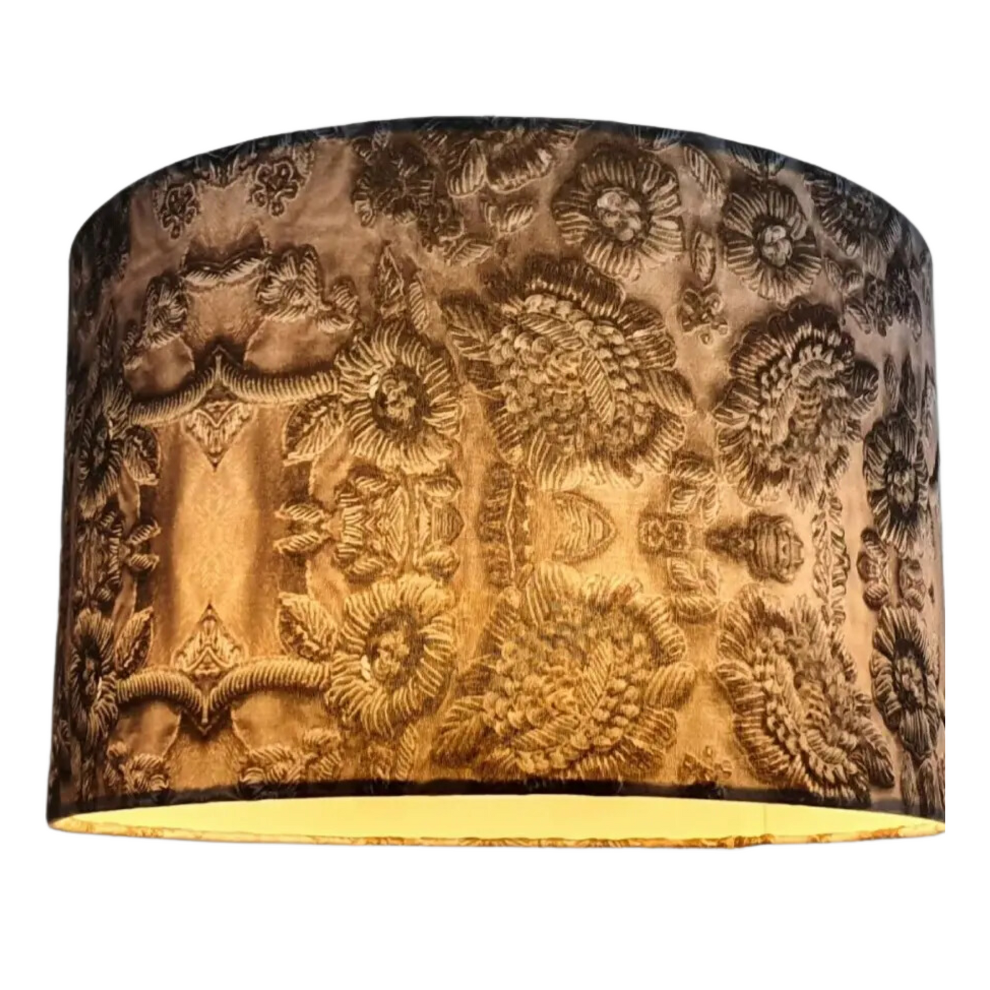 CD166 Drum Lamp Shade; Handmade Lamp Shades, Lamp shade for table lamp; Vintage Lamp Shade; Fabric lamp Shade.