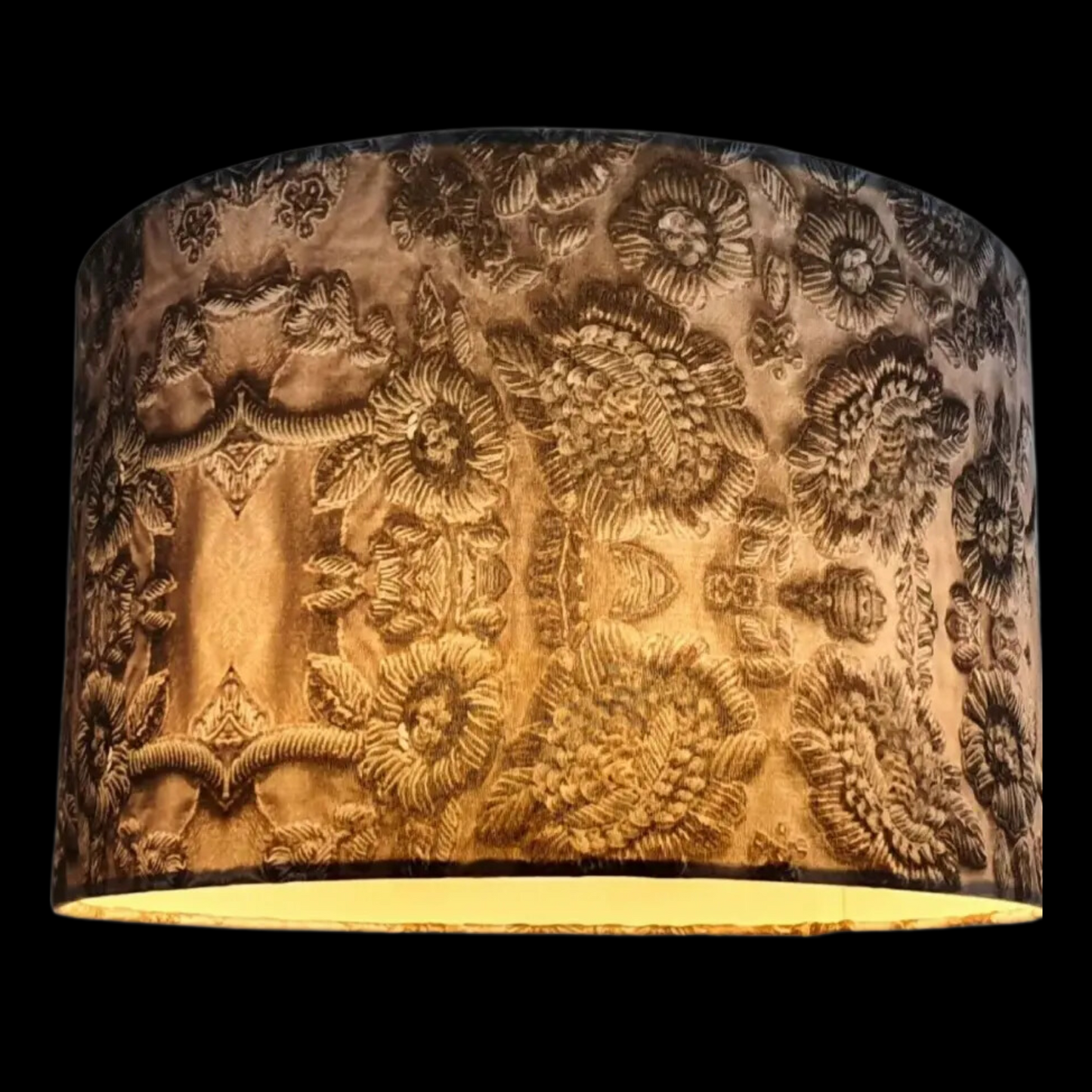 CD166 Drum Lamp Shade; Handmade Lamp Shades, Lamp shade for table lamp; Vintage Lamp Shade; Fabric lamp Shade.