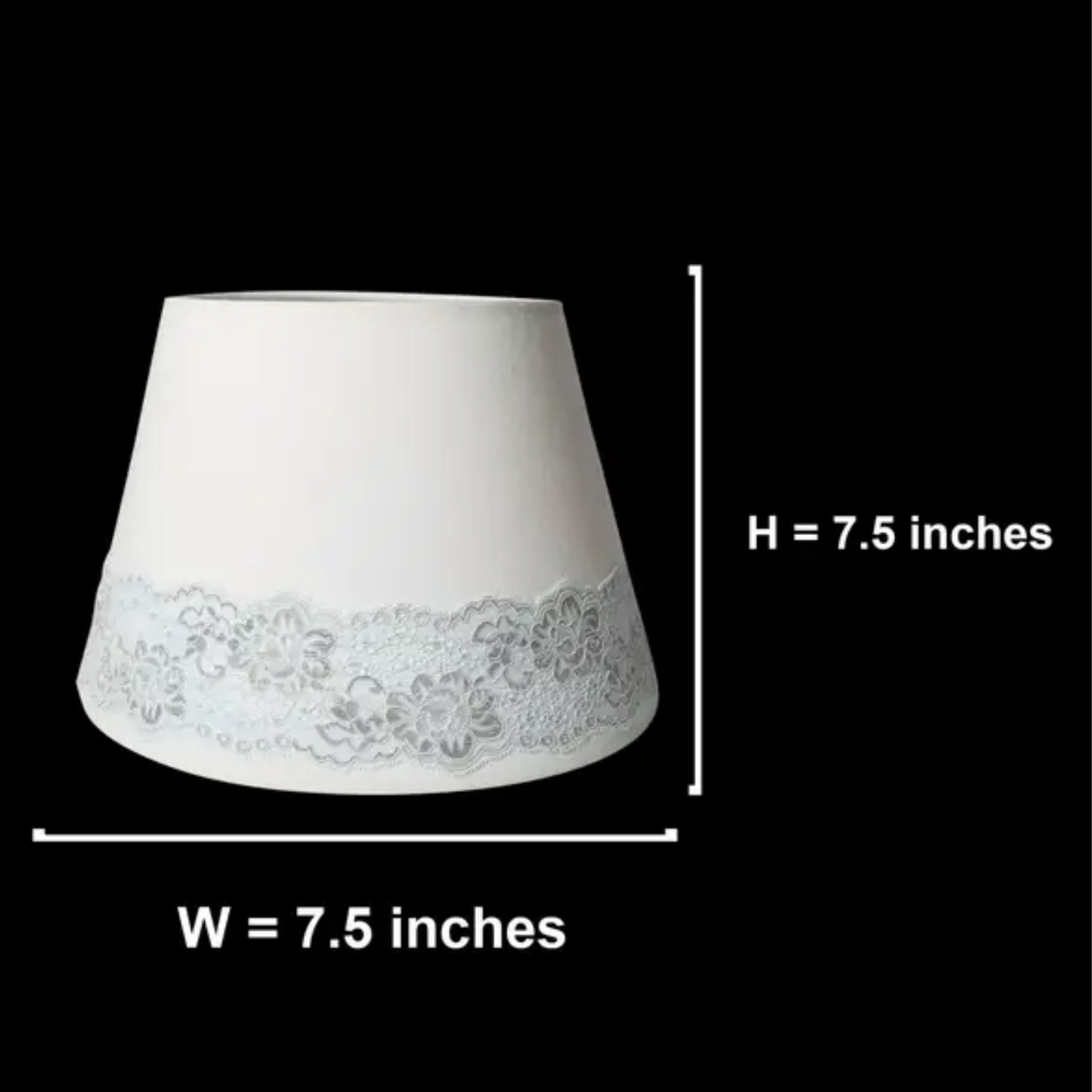 CD148; H 7.5" x W 11.4" ; Bell Lamp Shade; Handmade Lamp Shades, Lamp shade for table lamp; Vintage Lamp Shade; Fabric lamp Shade.