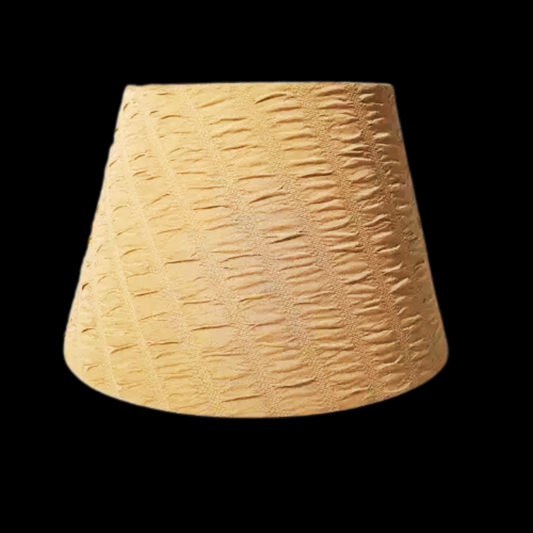 CD151; H 7.5" x W 11.4" ; Bell Lamp Shade; Handmade Lamp Shades, Lamp shade for table lamp; Vintage Lamp Shade; Fabric lamp Shade.