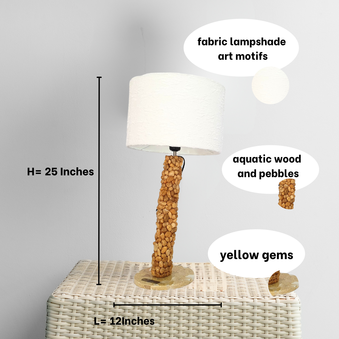 Rustic Table Lamp; home decor ; handmade gift  TL64