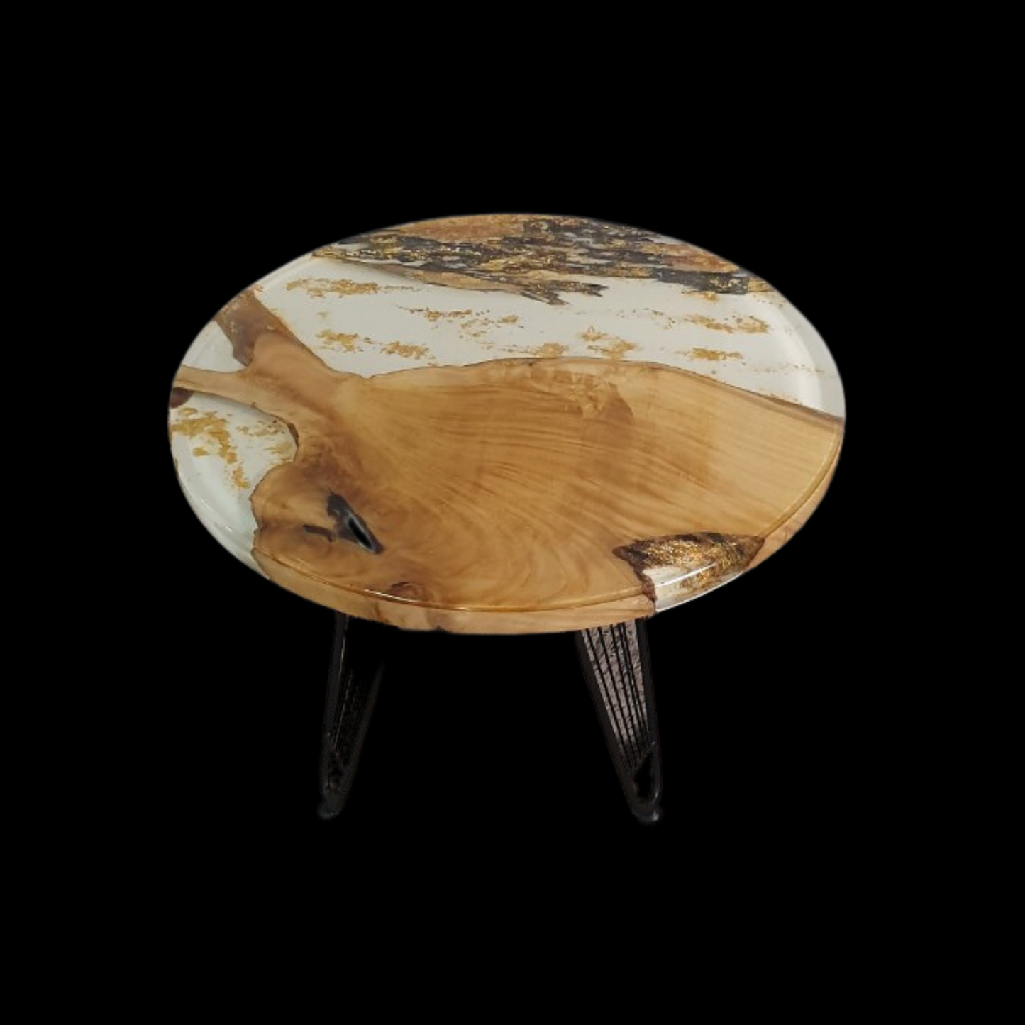 B259; Epoxy coffee table; Art Resin Table;Custom Made Resin and Drift Wooden Coffee Table, Epoxy Table Round , Resin table, Epoxy end table.