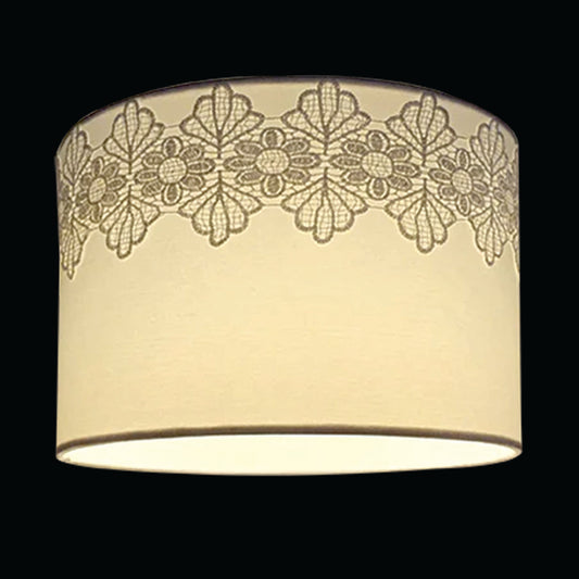 CD10; 16" X 12"; Drum Lamp Shade; Pendant Light; Unique Lamp Shades, Fabric Lamp Shade; Handmade Lamp Shade.