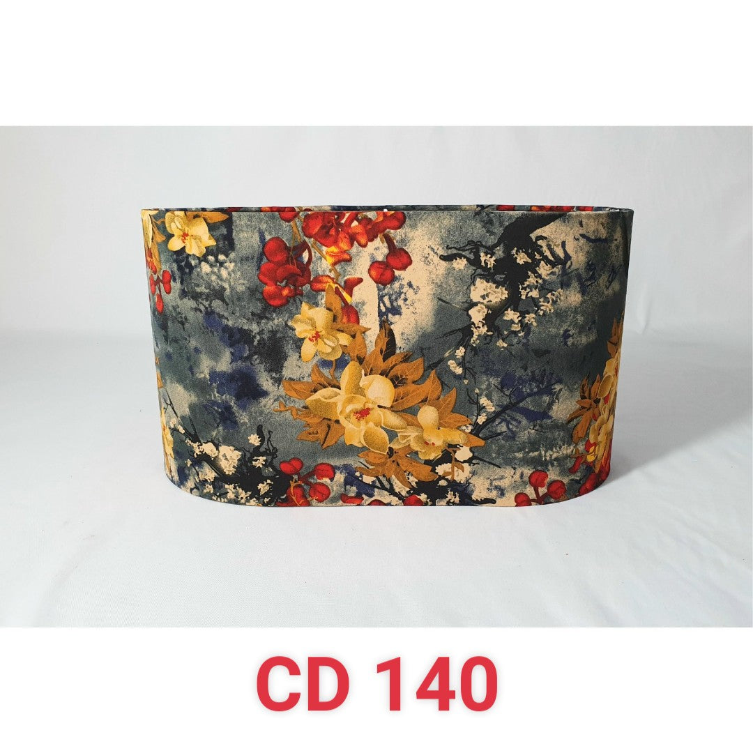 CD140-H 8.6" X L 16" X W9";  Oval  Lamp Shade; Handmade Lamp Shades, Lamp shade for table lamp; Vintage Lamp Shade; Fabric lamp Shade.