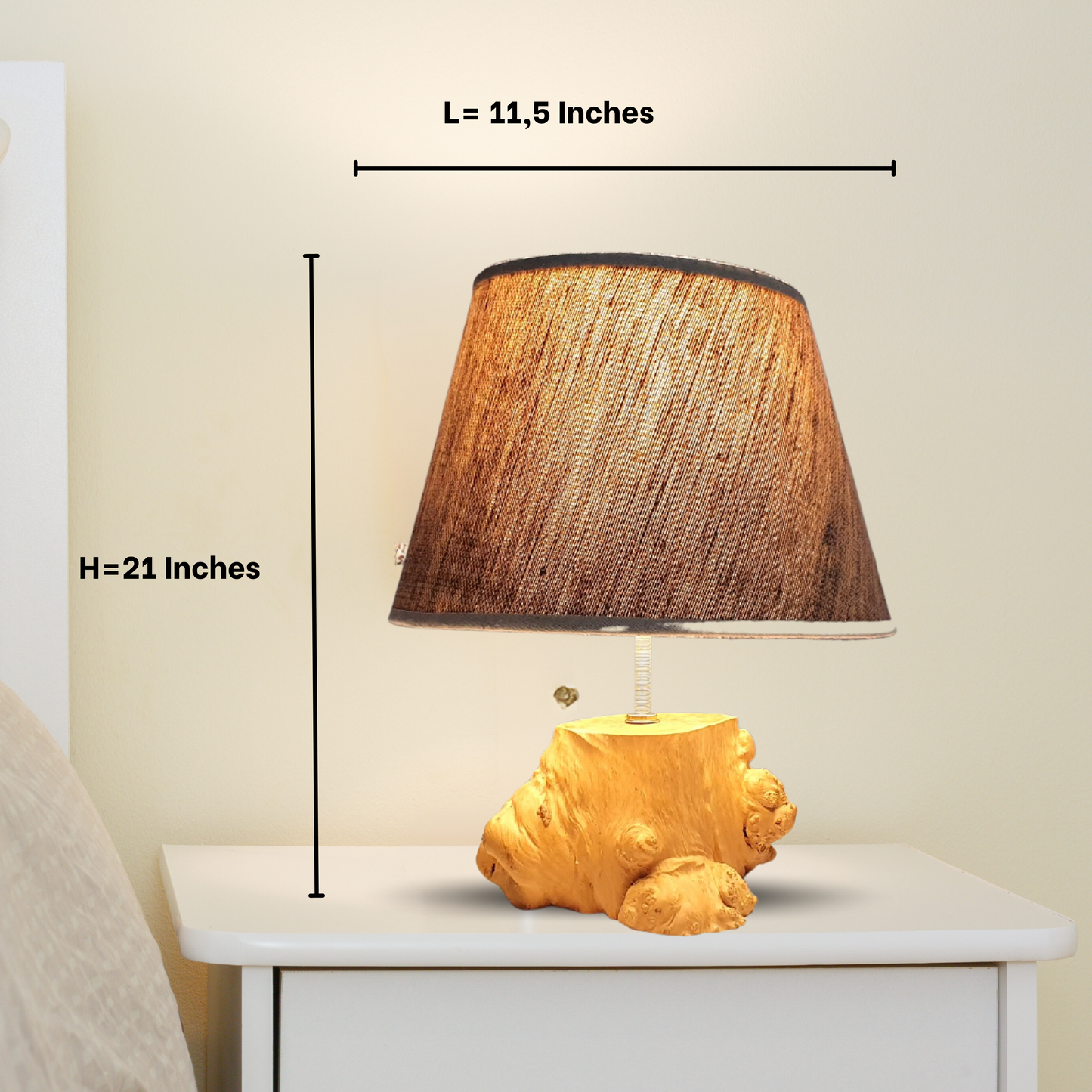 Rustic Table Lamp; home decor ; handmade gift; gift for him; gift for her L4-95