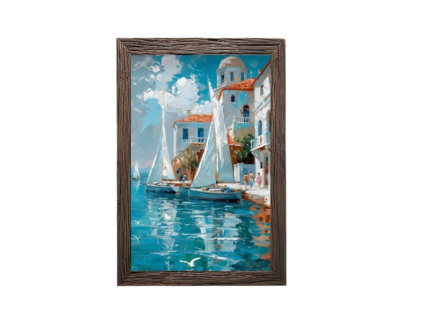 Canvas painting; Wood Picture Frame; TRI111; Hanging Picture Frame.