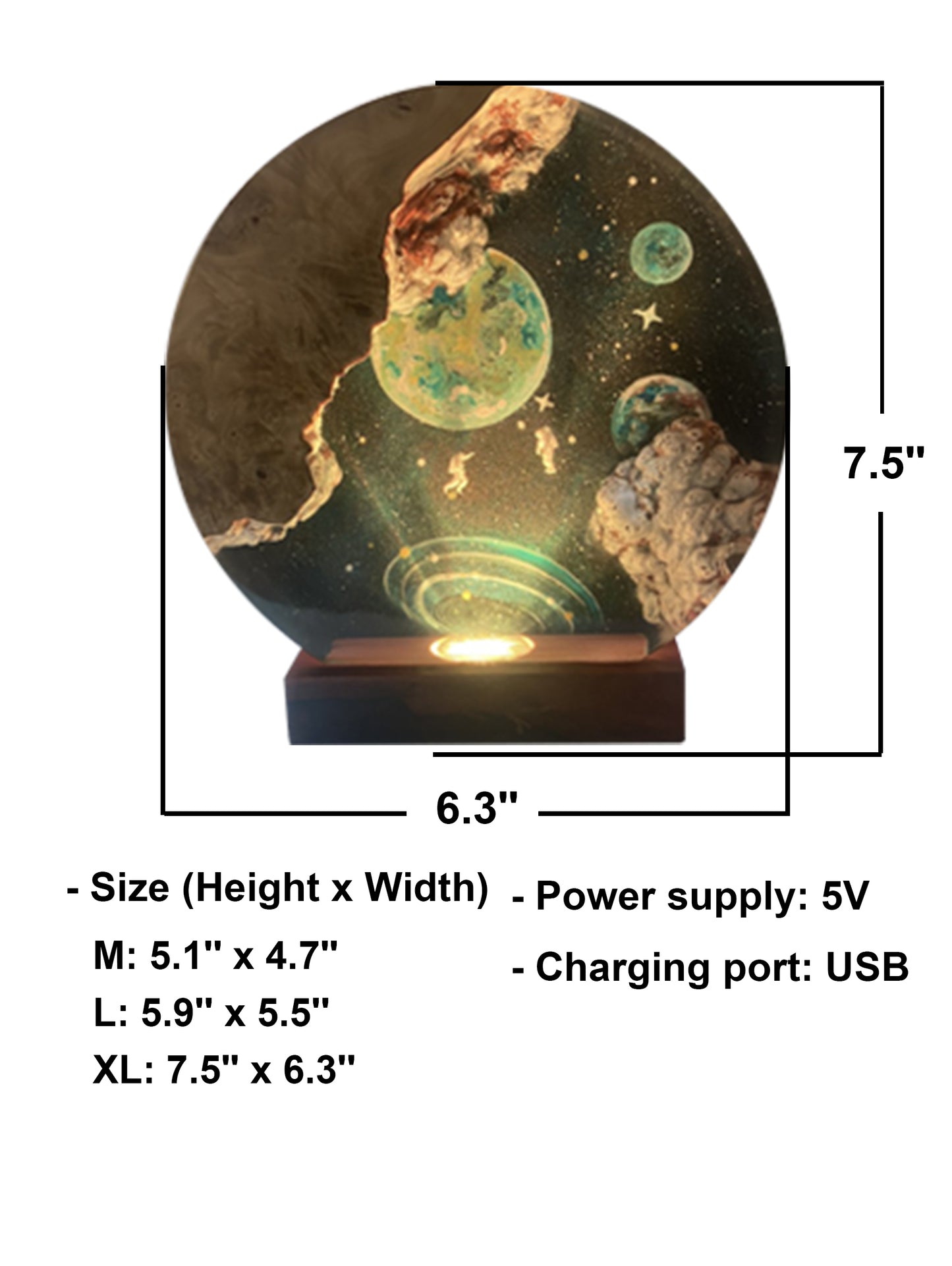 Epoxy Night Lamp, Galaxy Night Lamp, E78