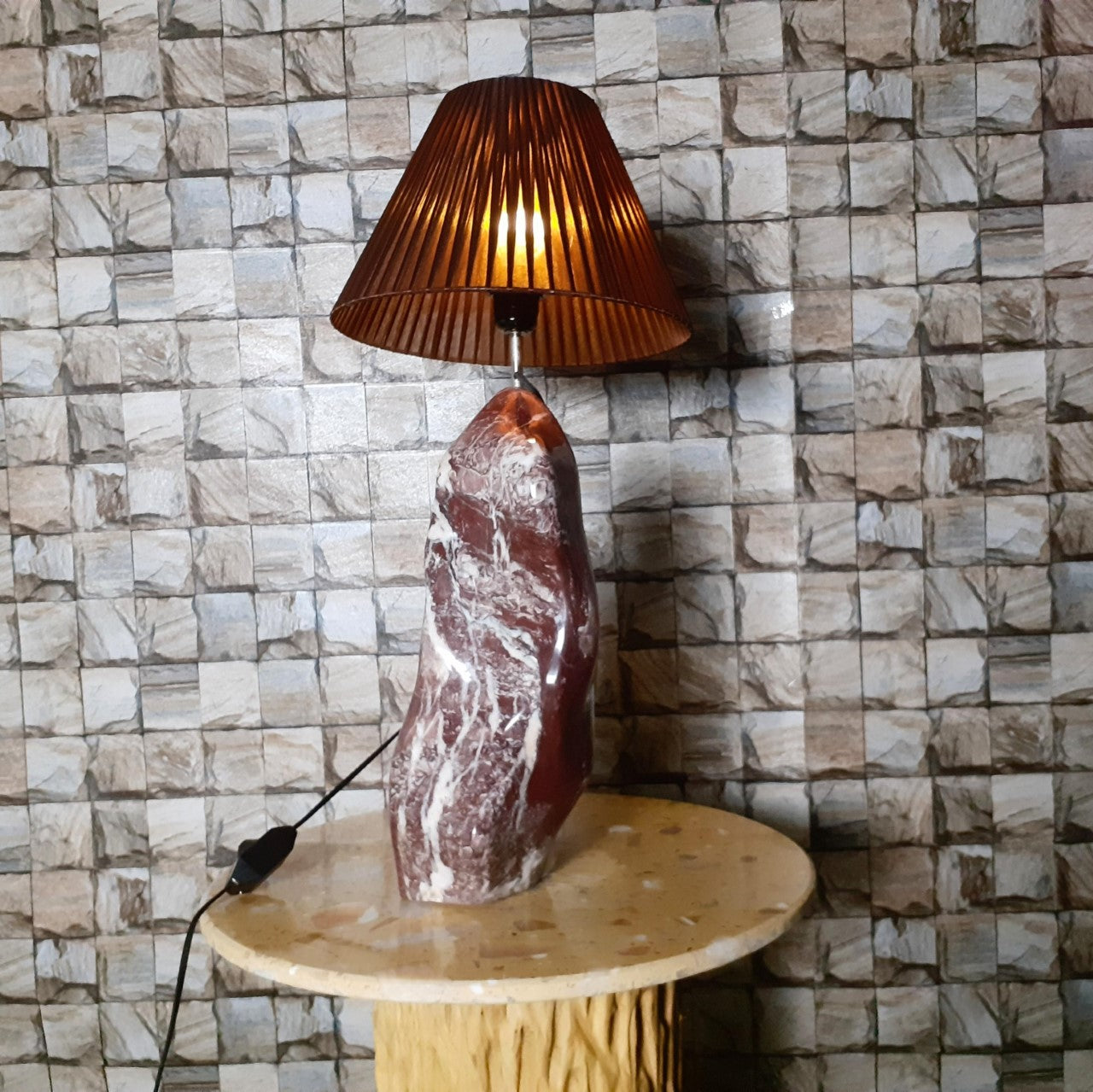 The Gemstone Table Lamp ; stone table lamp ; unique gift